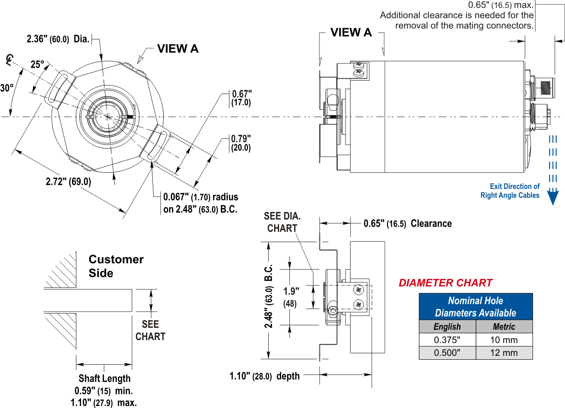 NR60E2 Hub Shaft, End Connect